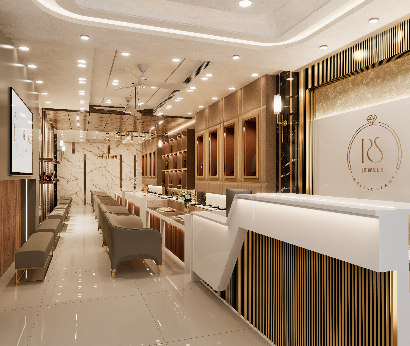 Vaibhaw Goyal Jewellery Shop seating area